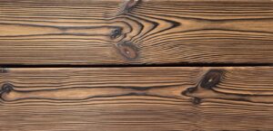 Förkolnat thermo furu x2 Bränd termofurupanel, borstad och oljad